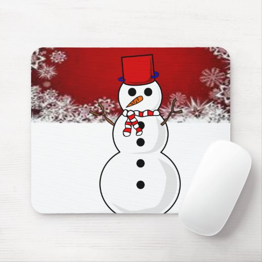 Snowman Mouse Pad Mousepad (Mit Mouse)