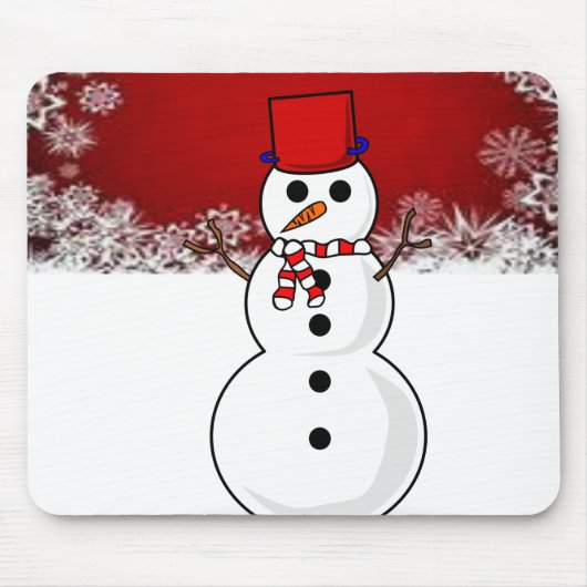 Snowman Mouse Pad Mousepad (Vorne)