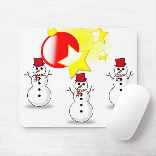 Snowman Mouse Pad Mousepad (Mit Mouse)