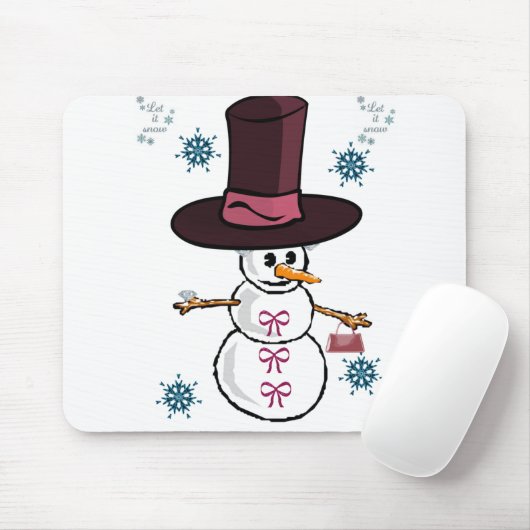 Snowman Mouse Pad Mousepad (Mit Mouse)