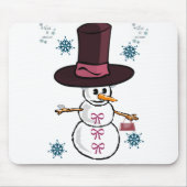 Snowman Mouse Pad Mousepad (Vorne)