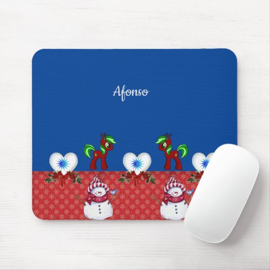 Snowman Mouse Pad Mousepad (Mit Mouse)