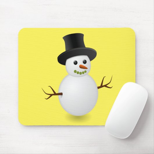 Snowman Mouse Pad Mousepad (Mit Mouse)
