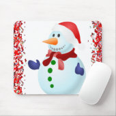 Snowman Mouse Pad Mousepad (Mit Mouse)
