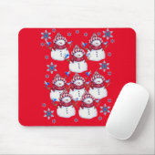 Snowman Mouse Pad Mousepad (Mit Mouse)