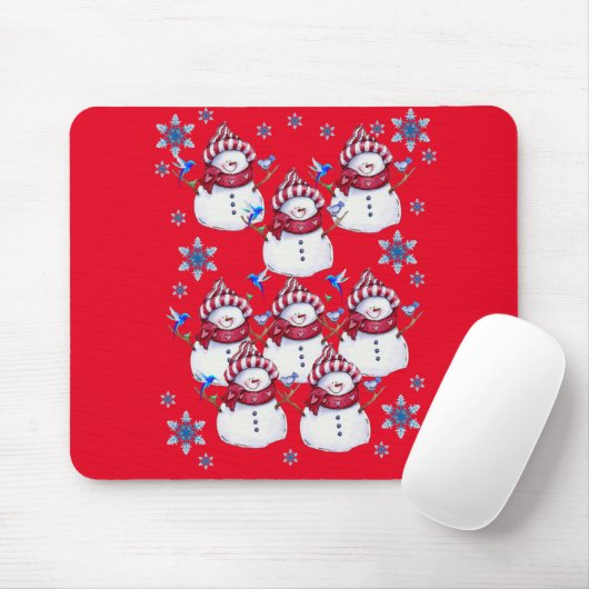 Snowman Mouse Pad Mousepad (Mit Mouse)