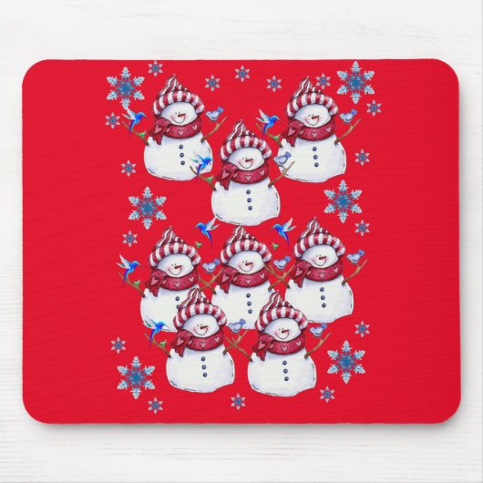 Snowman Mouse Pad Mousepad (Vorne)