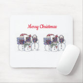 Snowman Mouse Pad Mousepad (Mit Mouse)
