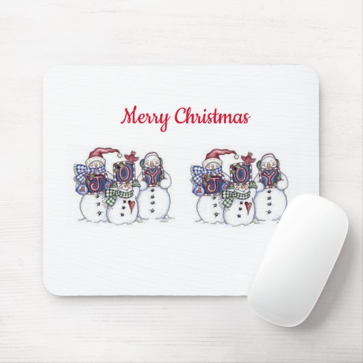 Snowman Mouse Pad Mousepad (Mit Mouse)