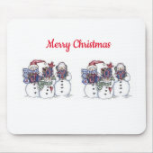 Snowman Mouse Pad Mousepad (Vorne)