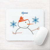 Snowman Mouse Pad Mousepad (Mit Mouse)