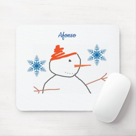 Snowman Mouse Pad Mousepad (Mit Mouse)