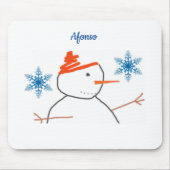 Snowman Mouse Pad Mousepad (Vorne)