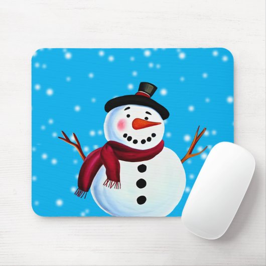 Snowman Mouse Pad Mousepad (Mit Mouse)