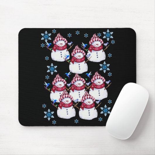 Snowman Mouse Pad Mousepad (Mit Mouse)