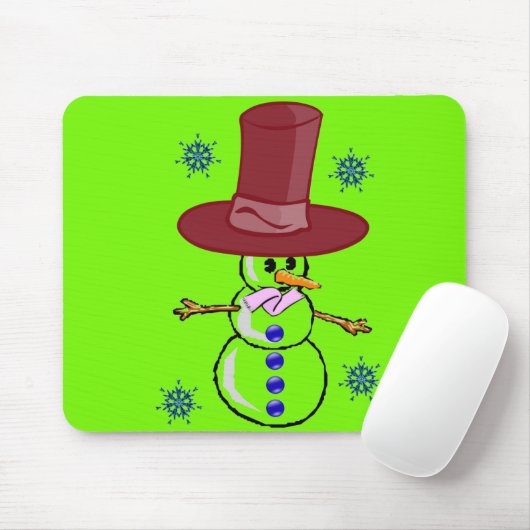 Snowman Mouse Pad Mousepad (Mit Mouse)