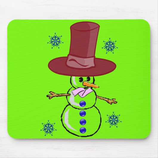 Snowman Mouse Pad Mousepad (Vorne)