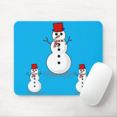 Snowman Mouse Pad Mousepad (Mit Mouse)