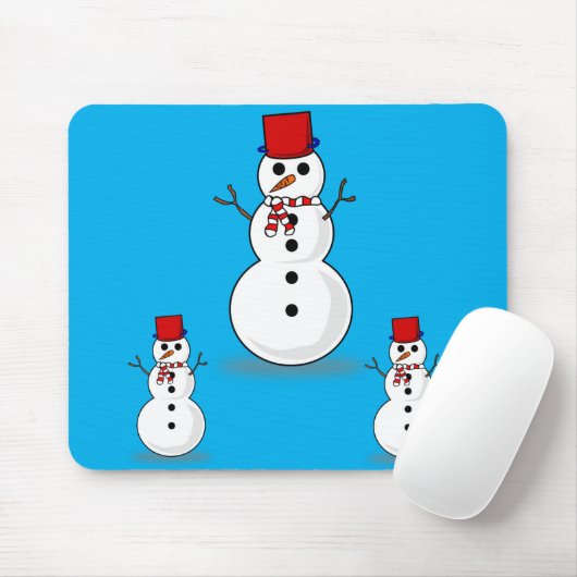 Snowman Mouse Pad Mousepad (Mit Mouse)