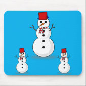 Snowman Mouse Pad Mousepad (Vorne)