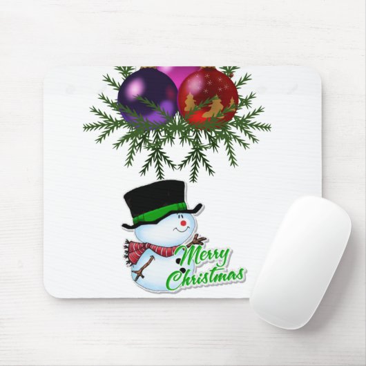 Snowman Mouse Pad Mousepad (Mit Mouse)
