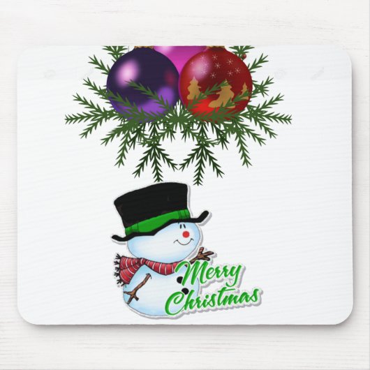 Snowman Mouse Pad Mousepad (Vorne)