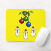 Snowman Mouse Pad Mousepad (Mit Mouse)