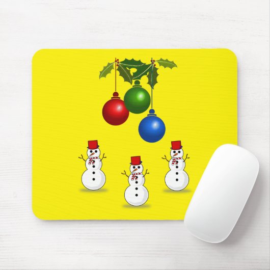 Snowman Mouse Pad Mousepad (Mit Mouse)