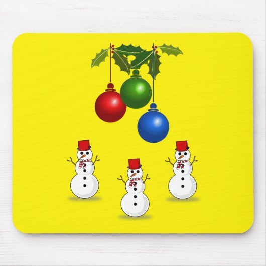 Snowman Mouse Pad Mousepad (Vorne)