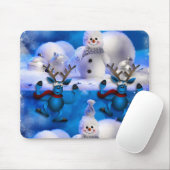 Snowman Mouse Pad Mousepad (Mit Mouse)