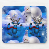Snowman Mouse Pad Mousepad (Vorne)