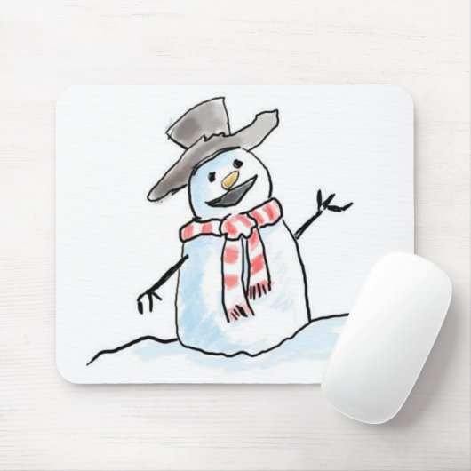 Snowman Mouse Pad Mousepad (Mit Mouse)