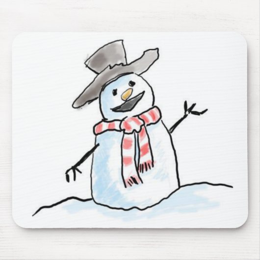 Snowman Mouse Pad Mousepad (Vorne)