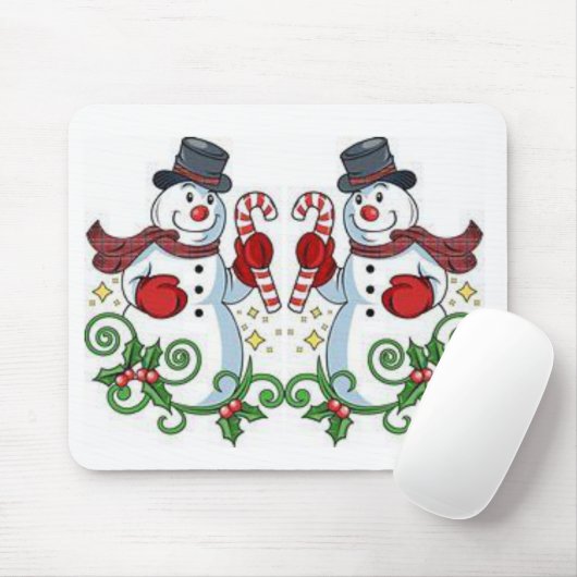 Snowman Mouse Pad Mousepad (Mit Mouse)