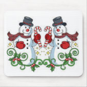Snowman Mouse Pad Mousepad (Vorne)