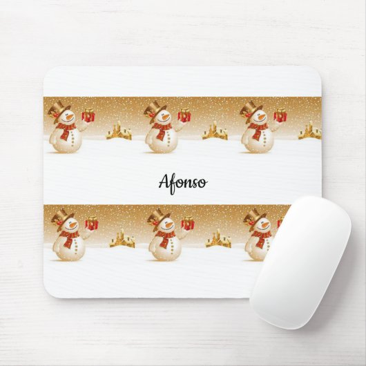 Snowman Mouse Pad Mousepad (Mit Mouse)