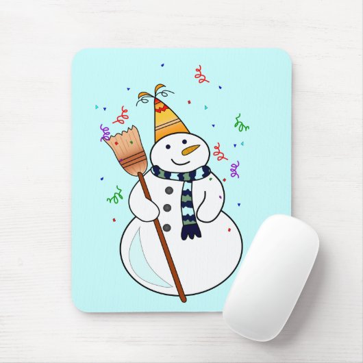 Snowman Mousepad feiern (Mit Mouse)