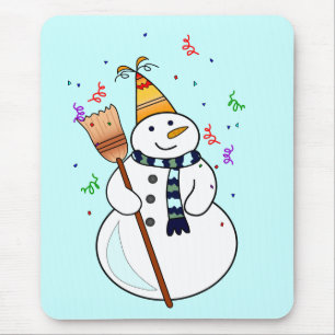 Snowman Mousepad feiern
