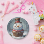 Snowman Muffin Pappteller (Party)