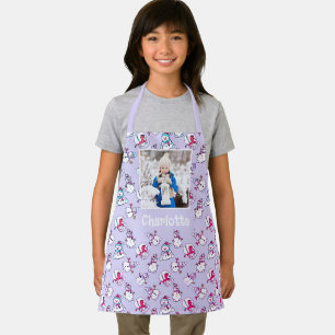 Snowman-Muster mit Daughters Name Lilac Schürze