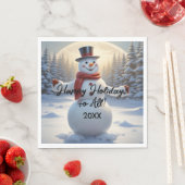 Snowman Napkins HAMbyWG Serviette (Beispiel)