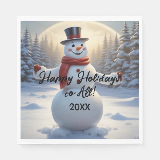 Snowman Napkins HAMbyWG Serviette (Vorderseite)