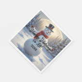 Snowman Napkins HAMbyWG Serviette (Ecke)