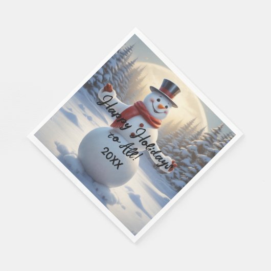 Snowman Napkins HAMbyWG Serviette (Ecke)