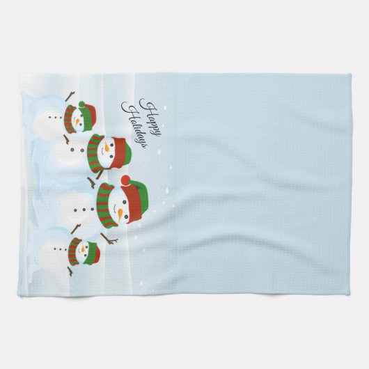 Snowman Niedlich Holiday Kitchen Handtuch (Horizontal)