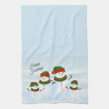 Snowman Niedlich Holiday Kitchen Handtuch