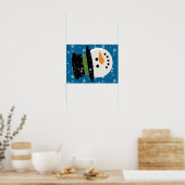 SNOWMAN NIEDLICHE GESICHT POSTER (Küche)
