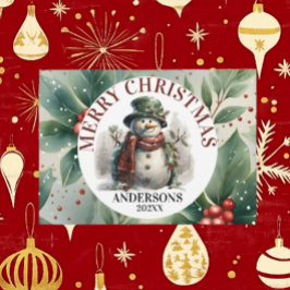 Snowman Niedliche Weihnachtswünsche Feiertagskarte