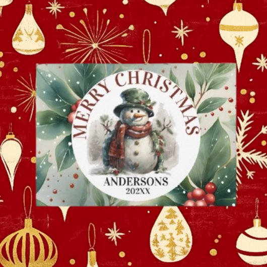 Snowman Niedliche Weihnachtswünsche Feiertagskarte