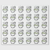 Snowman nimmt Bathub auf Macha Weihnachten Geschenkpapier (Flach)